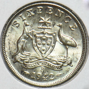 Australia 1942 6 Pence Kangaroo animal Ostrich Georgivs VI 293314 combine shippi