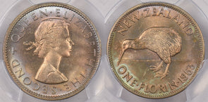 New Zealand 1963 Florin Kiwi Bird animal PCGS MS 65 PI0149 combine shipping