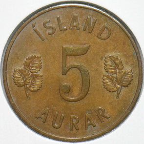 Iceland 1946 Toned UNC 5 Aurar 192351 combine shipping