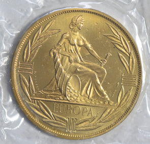 Naked woman Ecu Prooflike bronze European Currency Unit medal BU0437
