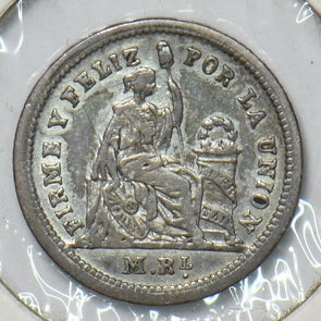 Peru 1860 1/2 Real 295738 combine shipping