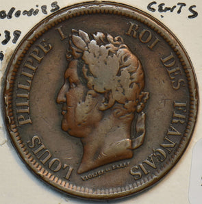 French Colonies 1839 10 Cents 296807 combine shipping
