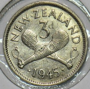 New Zealand 1945 3 Pence 152408 combine shipping
