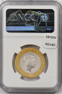 Great Britain 1999 2 Pound silver NGC Proof 67UC Piefort Rugby World Cup Gilt Ho