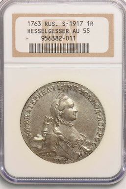 Russia Empire 1763 Rouble NGC AU55 NG1015 combine shipping