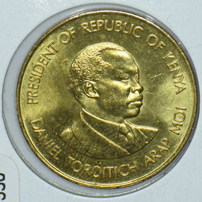 Kenya 1986 Daniel Toroitich Arap Moi 5 Cents Lions animal President Of Kenya 191