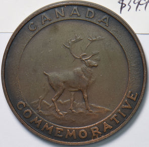 Canada 1870 1970 Medal Dolphin animal Red deer Northwest Territoties 490713 comb