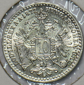 Austria 1872 10 Kreuzer Eagle animal 195300 combine shipping