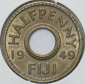 Fiji 1949 1/2 Penny 151566 combine shipping