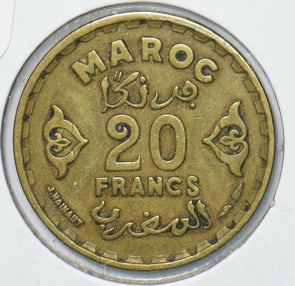 Morocco 1951 AH 1371 20 Francs 901566 combine shipping