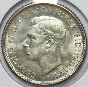 Australia 1943 D 6 Pence Kangaroo animal Emu 192741 combine shipping