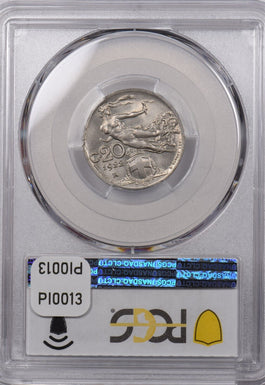 Italy 1922 R 20 Centesimi PCGS MS 63 KM-44 PI0013 combine shipping