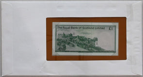 Scotland 1981 Pound (1981) Bank of all nations. 10 P stamp canc. RC0589 combine