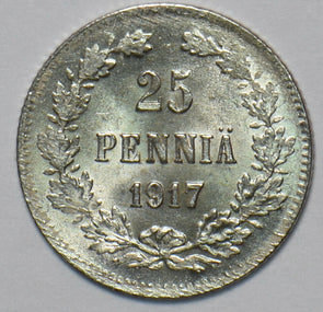 Finland 1917 25 Pennia Eagle animal 294574 combine shipping
