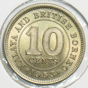 Malaya and British Borneo 1953 10 Cents 298444 combine shipping