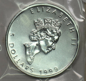 Canada 2000 5 Dollar silvre maple Millennium Privy 1oz pure silver sealed BU0723
