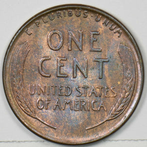 1933-D Lincoln Wheat Cent Magenta Toning Choice BU++ RB U0443
