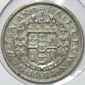 New Zealand 1934 George V 1/2 Crown 292737 combine shipping