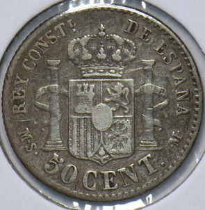 Spain 1885 50 Centavos Alfonso XII 293396 combine shipping