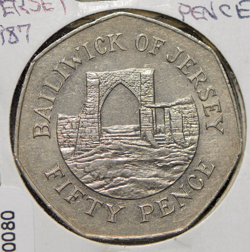 Jersey 1987 50 Pence  150080 combine shipping