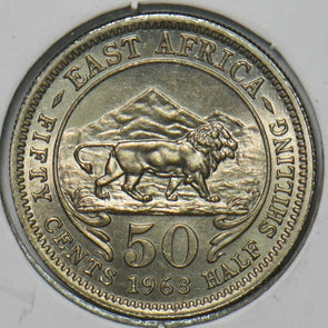 East Africa 1963 50 Cents Lion animal 296930 combine shipping