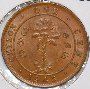 Ceylon 1943 Cent 295197 combine shipping