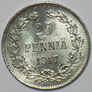 Finland 1917 25 Pennia Eagle animal 294487 combine shipping