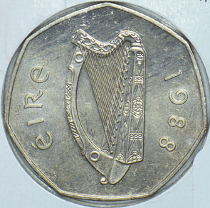 Ireland 1988 50 Pence 191369 combine shipping