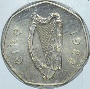 Ireland 1988 50 Pence 191369 combine shipping