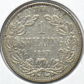 South Africa 1897 Shilling 294370 combine shipping