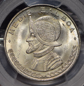 Panama 1961 1/2 Balboa Eagle animal PCGS MS65+ rare this grade PC0779 combine sh