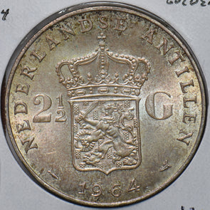 Netherlands Antilles 1964 2 1/2 Gulden Lion animal 490653 combine shipping