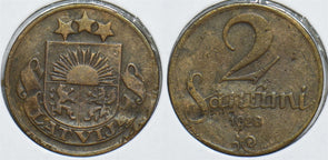 Latvia 1928 2 Santimi 198376 combine shipping