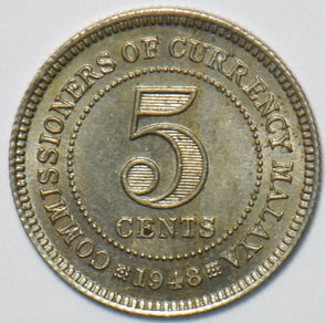 Malaya 1948 5 Cents 903406 combine shipping