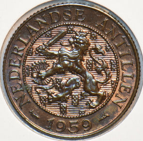 Netherlands Antilles 1959 2 1/2 Cents Lion animal 240131 combine shipping