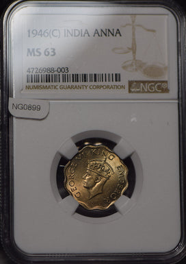 British India 1946 Anna NGC MS63 NG0899 combine shipping