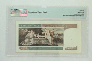 Italy 1975 20000 Lire PMG Gem UNC 66EPQ Banca d'Italia. Pick # 104 Wmk: Woman's