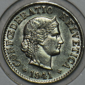 Switzerland 1944 5 Rappen UNC 297508 combine shipping
