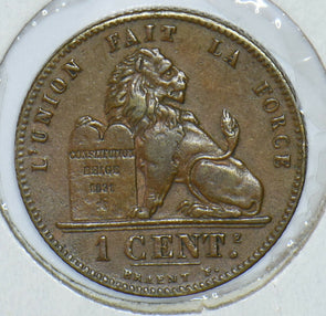 Belgium 1902 1 Centime Lion animal  290363 combine shipping