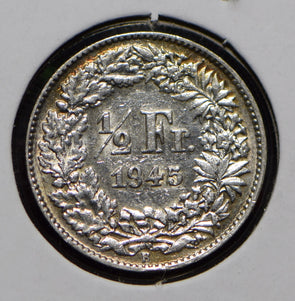 Switzerland 1945 1/2 Franc  191100 combine shipping