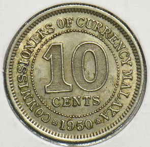 Malaya 1950 10 Cents 153309 combine shipping