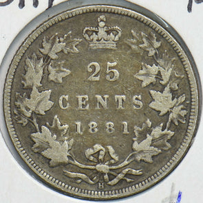 Canada 1881 25 Cents 490245 combine shipping