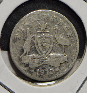 Australia 1912 3 Pence Kangaroo animal Emu  901229 combine shipping