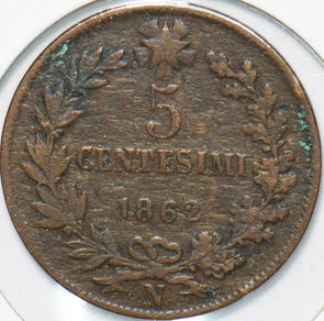 Italy 1862 Vittorio Emanvele II 5 Centesimi Honey Bee animal 192225 combine shi