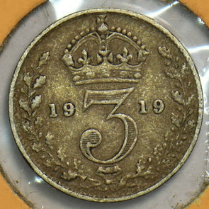 Great Britain 1919 3 Pence/Threepence 904216 combine shipping
