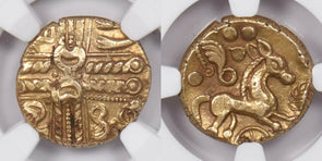 Britain, Catuvellauni 60 -20 c. BC AV Stater gold NGC CH XF 5.54g Middle Whaddon