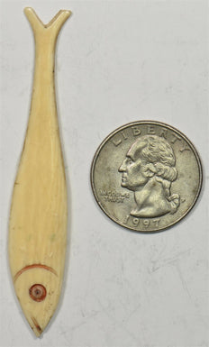 Thailand/Siam 1800 's Gaming Token Fish. Carved BU0586 combine shipping