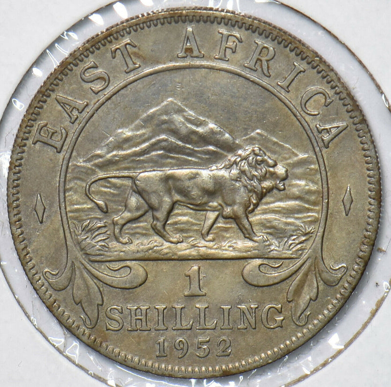 East Africa 1952 Shilling Lion animal 194817 combine shipping
