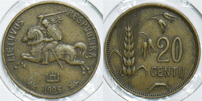 Lithuania 1925 20 Centu Horse animal 198382 combine shipping