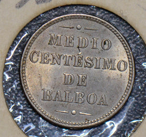 Panama 1907 1/2 Centesimo BU BU0224 combine shipping